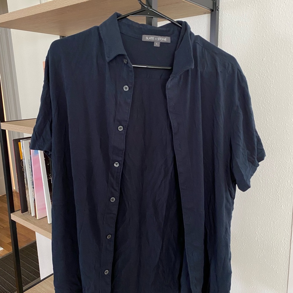 Slate & Stone Men's Deep Blue Casual Shirt
